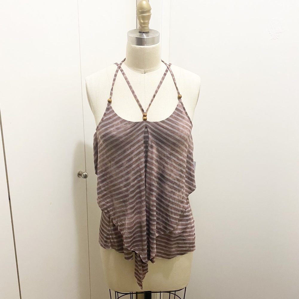 NWT Jessica Simpson Bohemian Raw Edge Bead Tank XS